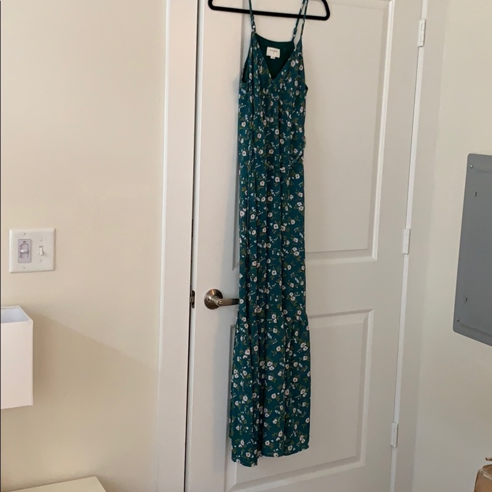 Vici Collection Green Floral Maxi Dress